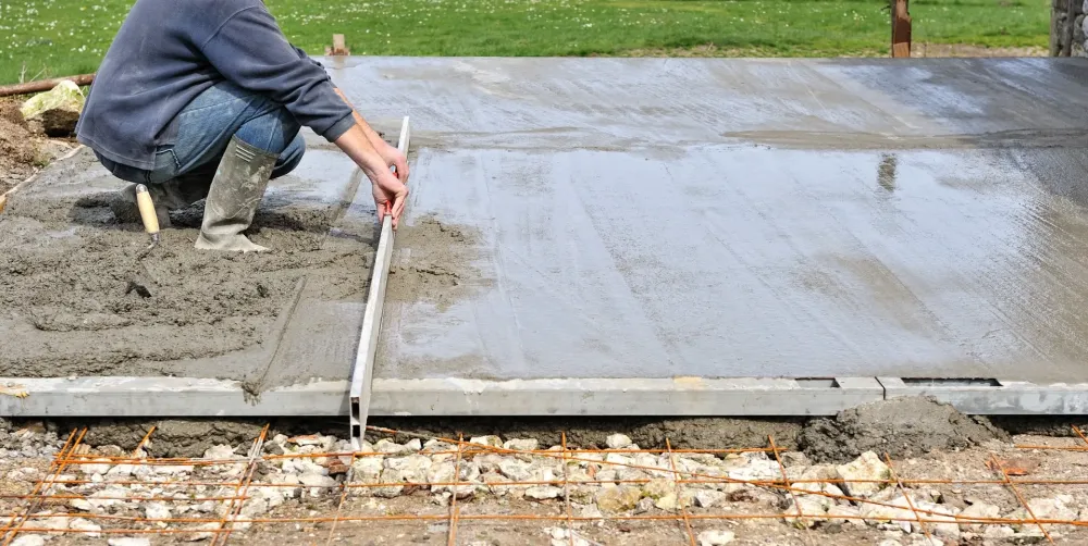 Dalle de béton à Bouquemaison